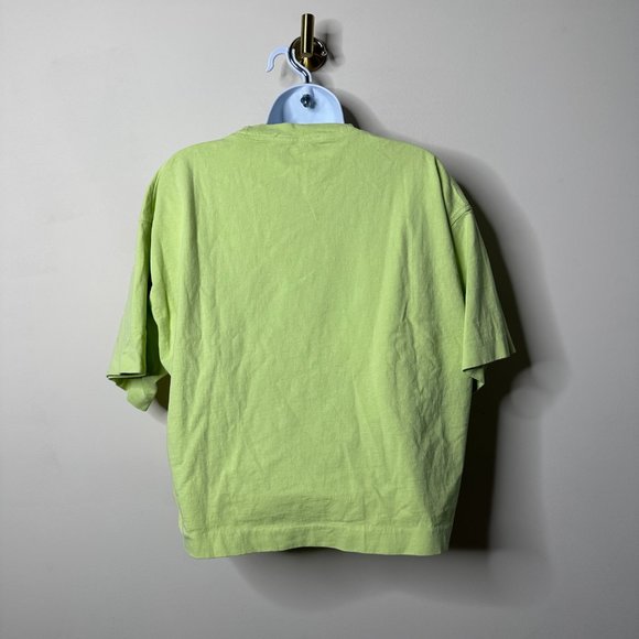 Acne Studios Cylea Embossed Logo Tee Lime Green Small - Picture 5 of 7